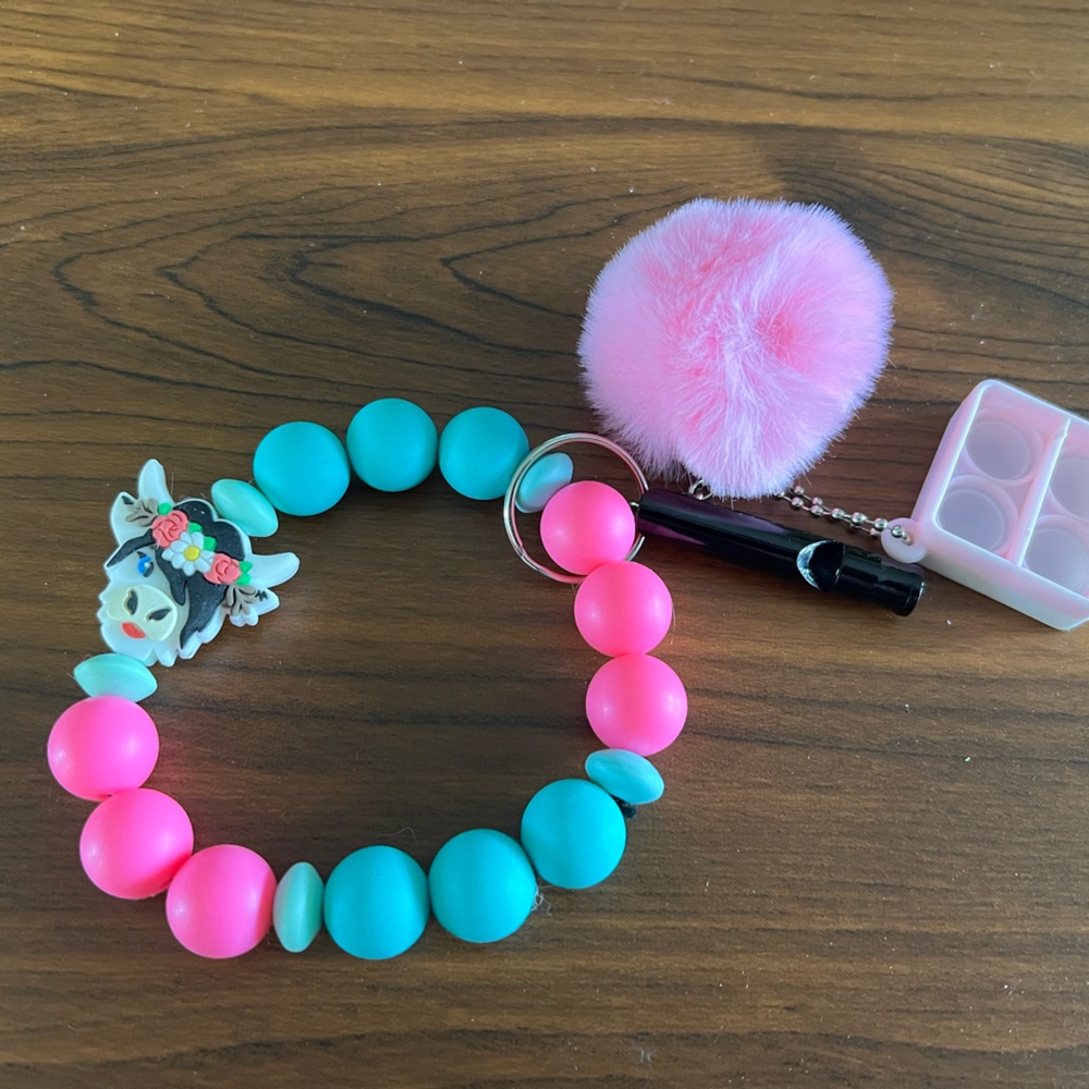 Cow beaded keyring